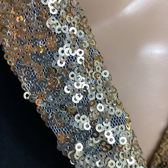 Imaginary Voyage S/M 4-6 blazer jacket with tiny gold sequins on lapel - Picture 9 of 10